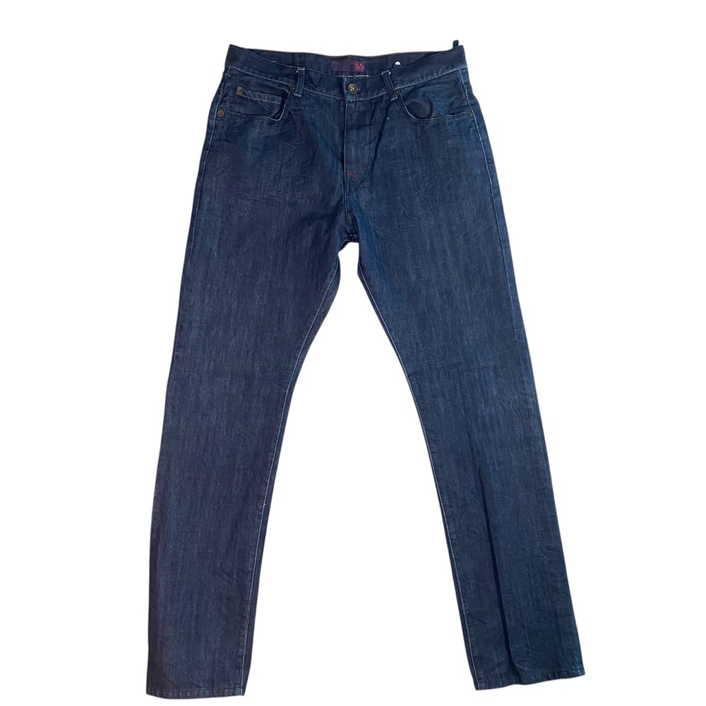 SYN Jeans Bleecker Mens 34x34‎ Dark Wash Indigo Straight Leg Denim